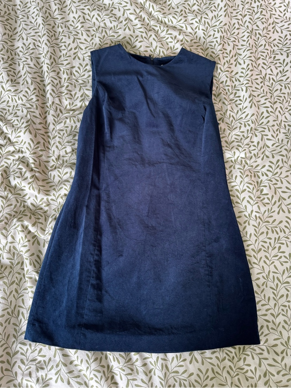 Zara Navy Velvet Shift Dress